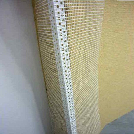Cornière d’angle PVC avec trame – Baguette d’angle pour isolation thermique extérieure (ITE)