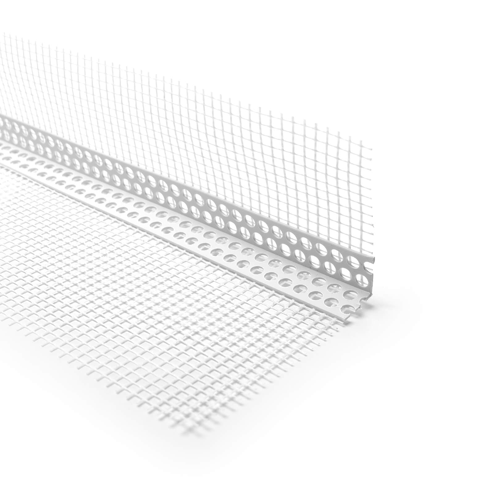Cornière d’angle PVC avec trame – Baguette d’angle pour isolation thermique extérieure (ITE)
